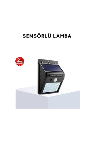 Solar Güneş Enerjili Hareket Sensörlü 4 Taraflı Bahçe Lambası I