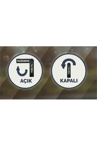 Park Tel Oto Cam Telefon Numaratörü Açılır-Kapanır
