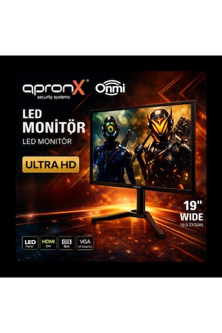 Apx-nw19 19 İnç Led Monitör 900p Vga Hdmı Girişli
