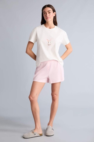 Defacto Regular Fıt Elastik Bel Kısa Kollu 2li Açık Pembe Pijama Takım G9857ax26smpn648 Pembe-pn648