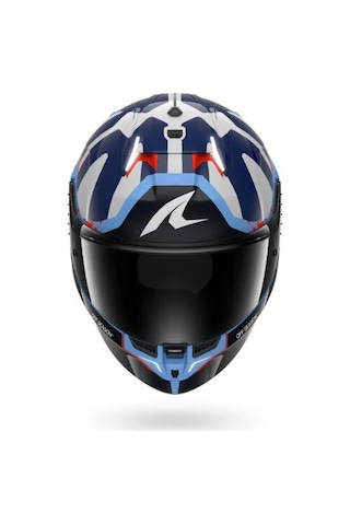 Shark Skwal İ3 Replıca Raul Fernandes Kapalı Kask Ledli Model Renkli Cam lidir Mavi-beyaz