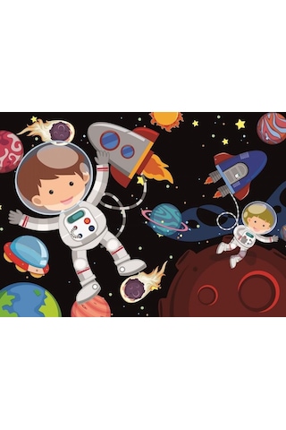 Art Kids 35+60 Parça 2'Li Çocuk Puzzle Uzay