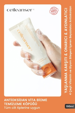 Celleanser Deniz Topalağı Ve Fermente İçerikli Temizleme Köpüğü 100 ML