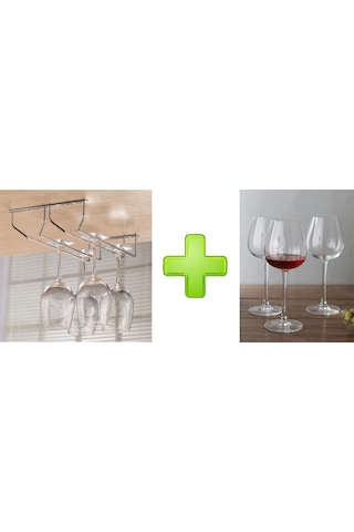 CAM KADEH 3 LÜ SET (AYAKLI SU BARDAK ) VE 1 ADET BARDAK KURUTUCU