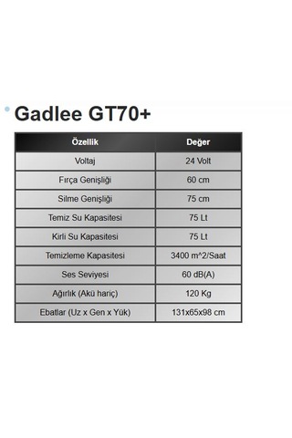 Gadlee GT70+ Binicili Yüzey Temizleme Makinesi