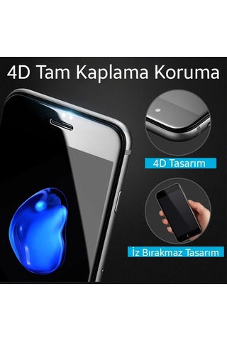 iPhone Uyumlu 6s Plus 4d Kavisli Full Cam Kırılmaz Koruyucu iPhone Uyumlu 6 Plus- 5775