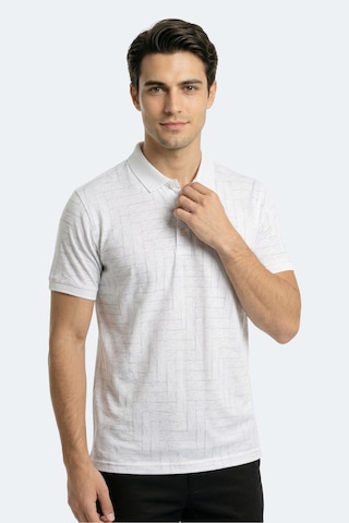 Slazenger Zany Erkek Polo Yaka Beyaz Tişört