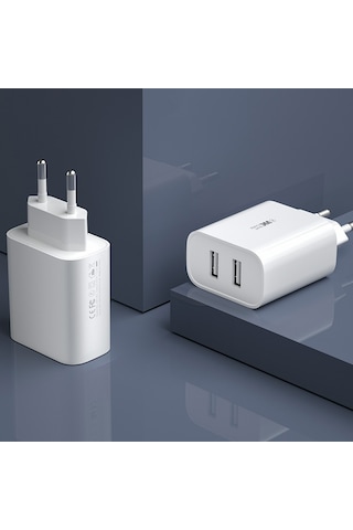 WK WP-U51 2.1A Hızlı Şarj Çift USB Bağlantı Noktalı Şarj Cihazı