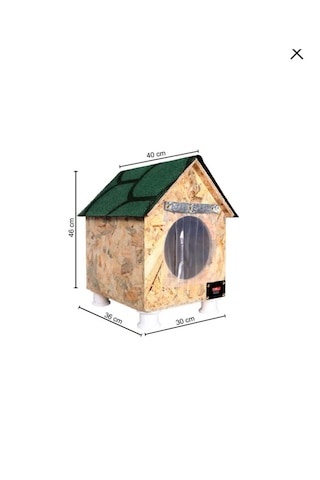 Reyo Narım Kedi Evi, Yerden Yüksek Kedi Yuvası, Su Ve Isı Yalıtımı İç Ve Dış Mekan Kedi Barınağı 33x38x40cm - Monteli Teslimat