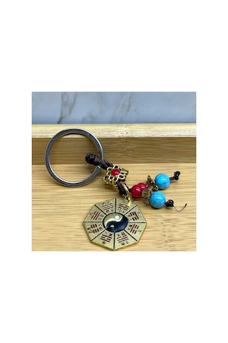 5 Adet Metal Yin Yang Anahtarlık Metal Tasarım, 8 Cm Ölçü, Anahtar Aksesuarı, Keychain, Charm