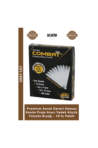 Premium Sanat Gereci Hassas Kesim Proje Aracı Yedek Küçük Falçata Bıçağı - 10'lu Paket