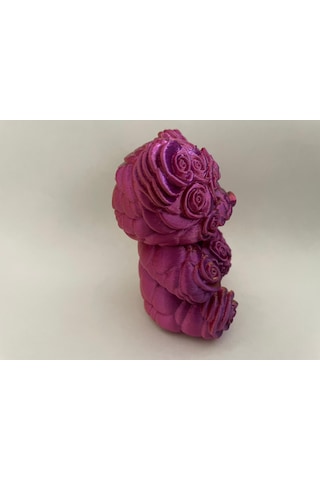 Romantik Dekoratif Gül Ayı Biblo Sevgiliye Hediye Altın-mor Rose Bear Altın Mor Ve Kırmızı 01