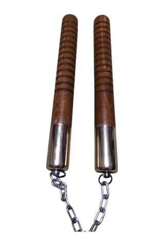 A³store Spor Nançaku Mınçıka Yüksek Kaliteli Ahşap Nunçaku Mınçıka Eğitim Spor Dragon Nunchaku Beyaz - Gri