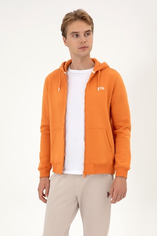 U.S. Polo Assn. Erkek Regular Fit Bakır Şardonlu Örme Hırka 50313755-VR182
