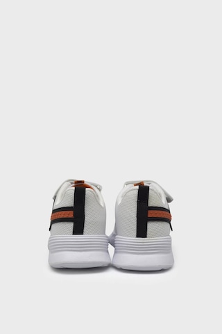 Pepino P-1432 Beyaz Turuncu Unısex Çocuk Çift Cırtlı Sneaker Beyaz Turuncu