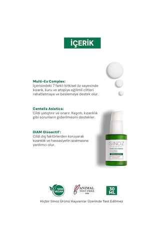 Sinoz Pure Cica Ultra Onarıcı ve Besleyici Bakım Serumu 30 ML