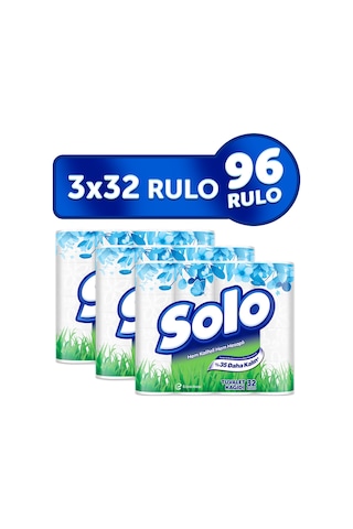 Solo Ultra Dayanıklı Tuvalet Kağıdı 96 Rulo (3 x 32)