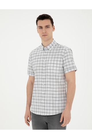 Pierre Cardin Erkek Gri Gömlek Kısa Kollu 50288566-vr024 Gri