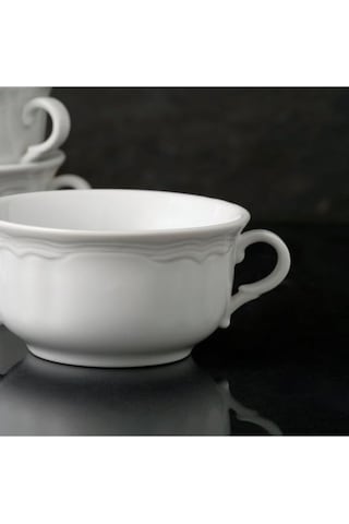 Güral Porselen Venedik 4 Parça Kulplu Çorba Kasesi 12 CM