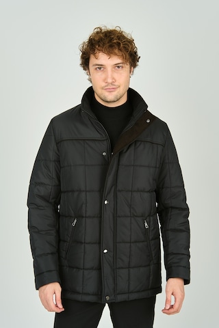 Daynax Erkek İçi Kürklü Dik Yaka Fermuar Ve Çıtçıt Kapamalı Mont Kaban 4000 Siyah Siyah