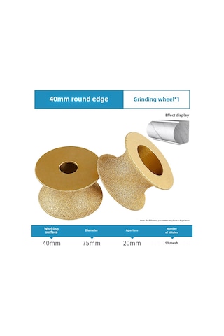 Wezone Mermer-kuartz-fayans İçin Yarı Dairesel Taş Zımpara Testere, 40mm Zımparalama Kalınlığı, Angül Makinesi İçin Elmas Uyarlanmış Zımpara Levhası