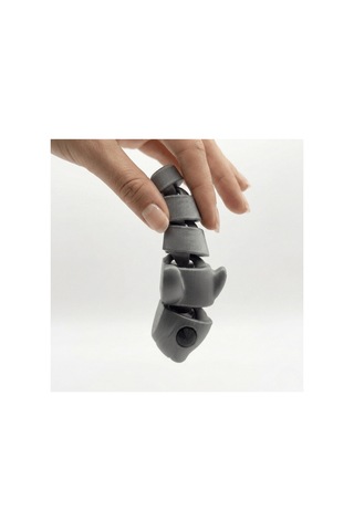 Hareketli 3d Baskı Köpekbalığı Anahtarlık - Oynar Eklemli Fidget Stres Oyuncağı Gri