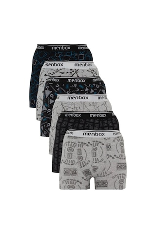 Deddix Menbox 6'lı Desenli Likralı Klasik Erkek Boxer KARIŞIK