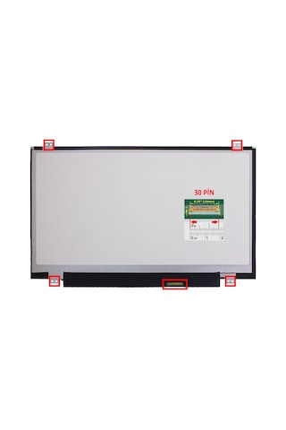 Notebook Ekran, Panel, 30pin Non-touch Hd - Nt140whm-n41 V8.1 Muadili İle Uyumlu