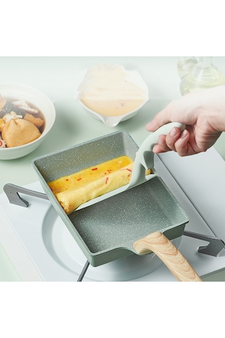 Hangfox Mutfakta Çok Amaçlı Kullanıma Uygun Medikal Taş Kaplama Kaynamaz Tava - Omelet, Pancake, Yumurta Pişirme, Gaz Ve Indüksiyon Ocak Uyumlu Çok Renkli