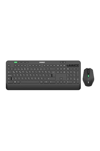 Everest Km-2620 Siyah Usb Sessiz Switch İnce Kablosuz Q Multimedia Klavye + Mouse Set Everest