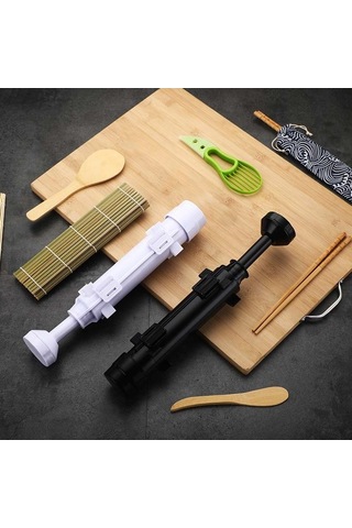 Novahub Ev Yapımı Sushi Seti - 16 Parça Doğal Bambu Malzemelerle Prof. Sushi Deneyimi Çok Renkli