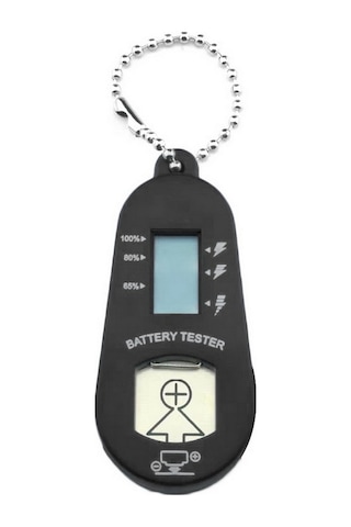 Siyah-üniversal İşitme Cihazı Pili Test Pil Test Cihazı Dijital Ölçüm Cihazı Lcd Ekran Düğme Pili