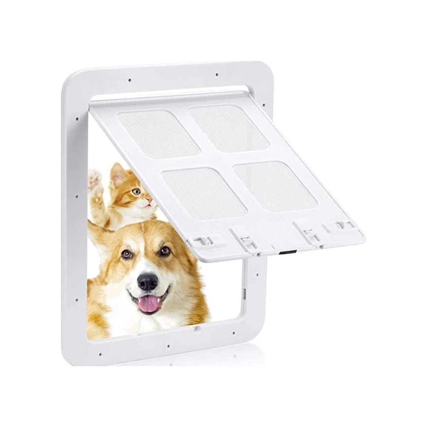 Willowhaven Kilitlenebilir Kedi Köpek Kapısı - Beyaz Kendinden Kilitli Otomatik Kapama