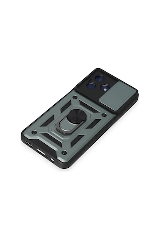 Newface Realme C53 Kılıf Pars Lens Yüzüklü Silikon Glblseme - 56 - Yeşil