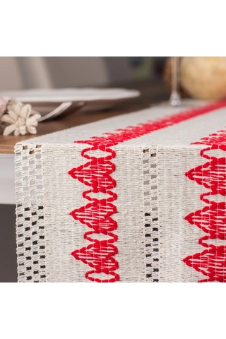 Dolce Casa Masa İçin Dekoratif Yastık Örtü, 35x145 316778655 Kırmızı