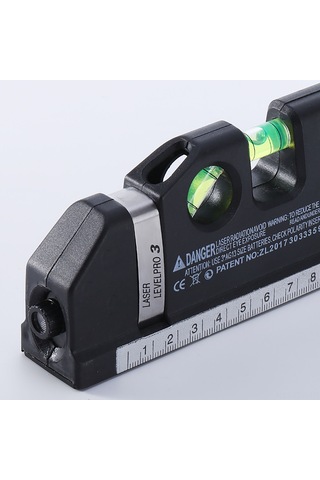 Xindoker 3 Çizgi Lazer Seviye Aleti: Dikey-yatay-kesişme Lazer, Esnek Kalınlaşmış Metre, Keskin Ölçek, Düşmeye Dayanıklı Abs Kasa, Ergonomik Tutuş