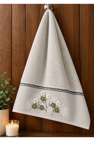 Özdilek Ditsy Garden Havlu Seti 2'li / 50 X 90 Yeşil-krem/yeşil