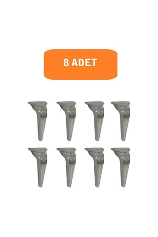 Homdep Kanepe Koltuk Tv Ünitesi Konsol Yükseltme Piton Model Plastik Ayak 19 Cm Krom Renk 8 Adet Krom
