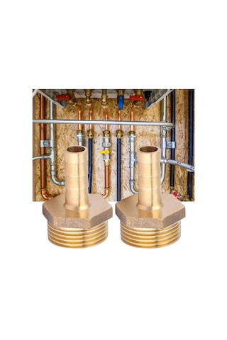 Samdoo 2 Adet G3/4 Erkek Dişli Bakır Boru Bağlantısı, 10mm Çaplı, Gaz Ve Sıvı İçin, Yüksek Basınç Ve Sıcaklık Dayanıklı, Anti-koroziv