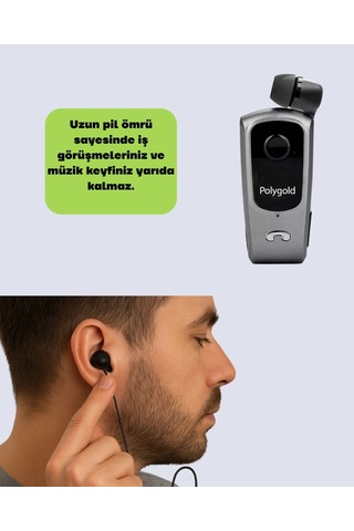 Bay Geri Çekilebilir Kablolu Bluetooth İş Kulaklığı Najmaddin