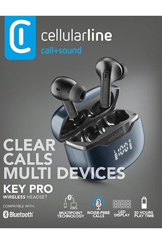 Cellularline KEY PRO ENC Bluetooth 5.4 Kulak İçi Kulaklık