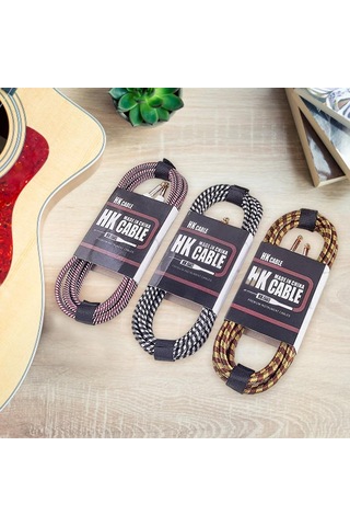 Suntek Elektro Gitar Amp Kablosu Bas Mandolin Aksesuarları 3m