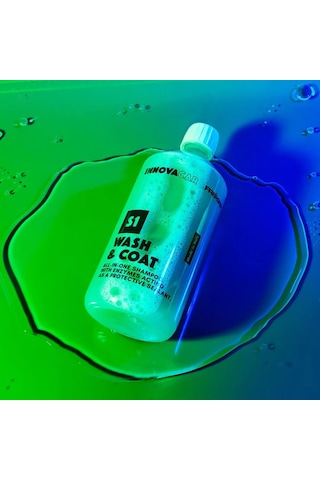Innovacar S1 Wash&coat Sıo2 İçerikli Enzimli Su İtici Koruyucu Şampuan Konsantre - 1 Lt
