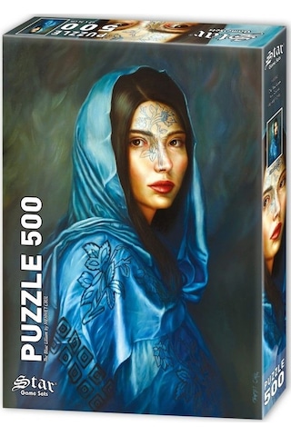 Star Puzzle 500 Parça Mavi Zambak Puzzle