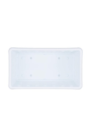 S231 Klasik Balkon Saksı Tabaklı 30cm, 4.3 Litre Beyaz