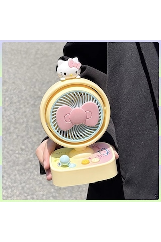 Hellokitty Masaüstü Şarj Fanı - Sarı