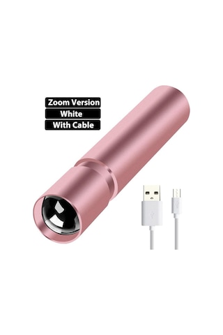 Soulader Kompakt Usb Şarjlı El Feneri, 600mah Pil Ömrü, Zoom Özellikli Mini Kamp Lambası, Taşınabilir Aydınlatma, Seyahat Ve Acil Durumlar İçin Pratik Fener Siyah