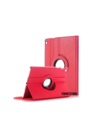 Apple Uyumlu iPad, 9. Nesil 2021 10.2 Inç Tablet Standlı 360 Dönebilen Deri Kılıf Leather Case Tam Kılıf