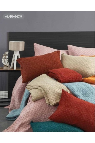 Ceyline Stonewashed Yatak Örtüsü Çk Ambiance Pembe Pembe