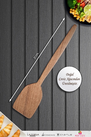 Doğal Ceviz Ağacı Ahşap Tahta Kaşık Seti Ağaç Kaşık 2li Set 03 Ahşap